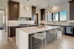 custom kitchen design in a new custom home build