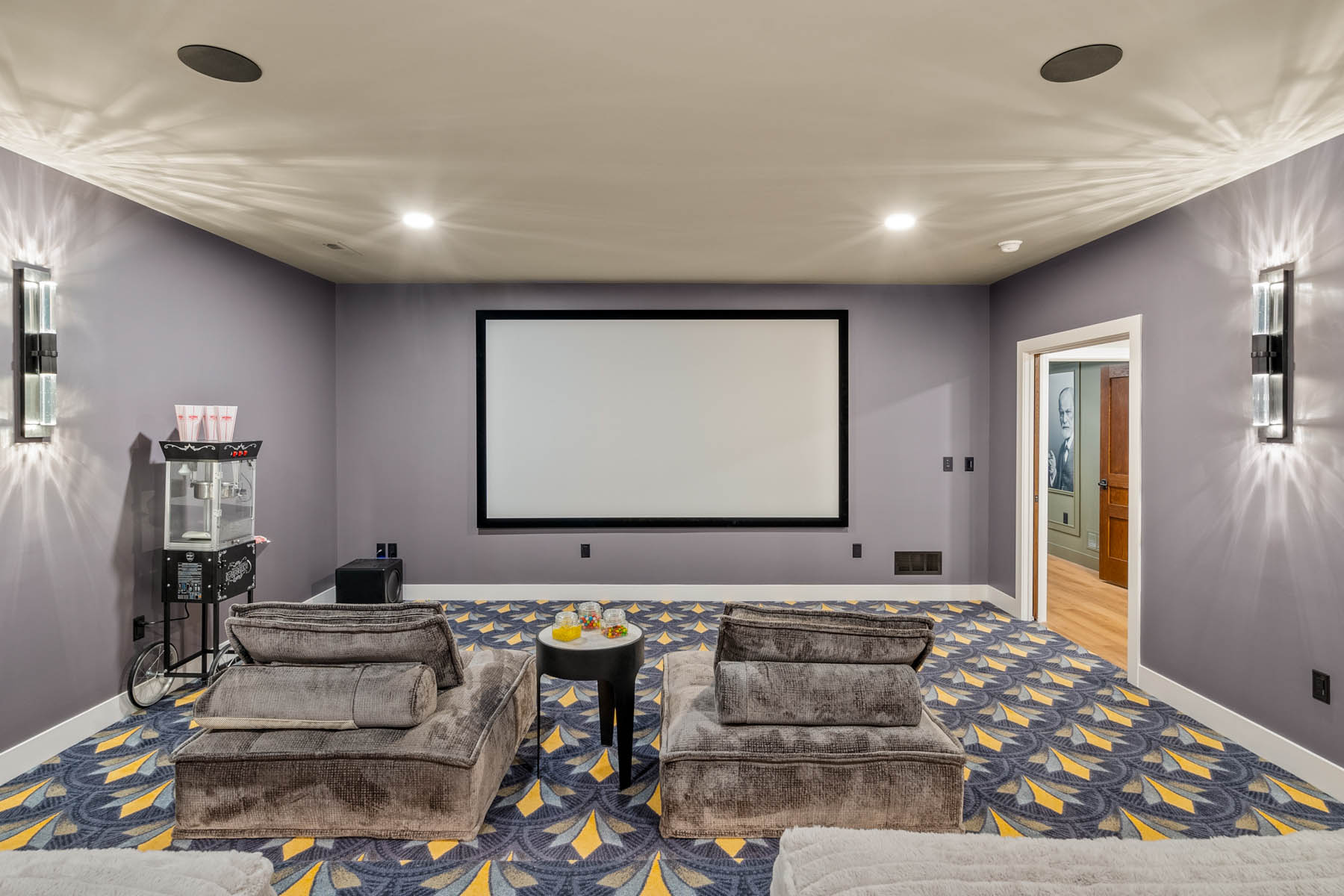 In home theater room